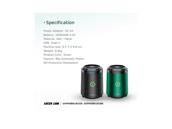 Green Lion Mini Bakhour 2 Incense Burner 2000mAh - Green | Qatar Green Lion Mini Bakhour 2 Incense Burner 2000mAh - Green | Qatar
